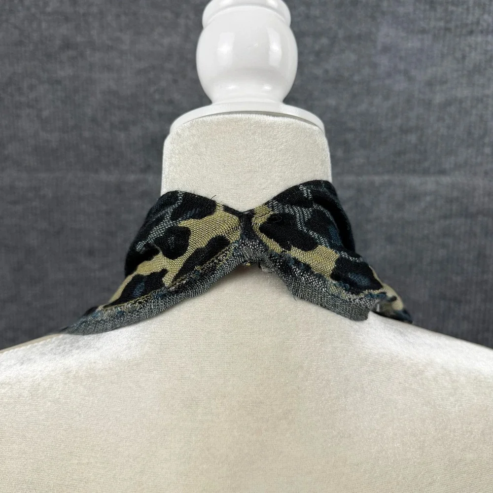 The Poshmina Scarf Womens Teal Tan Leopard Print Fringe Shawl Wrap Boho USA Made